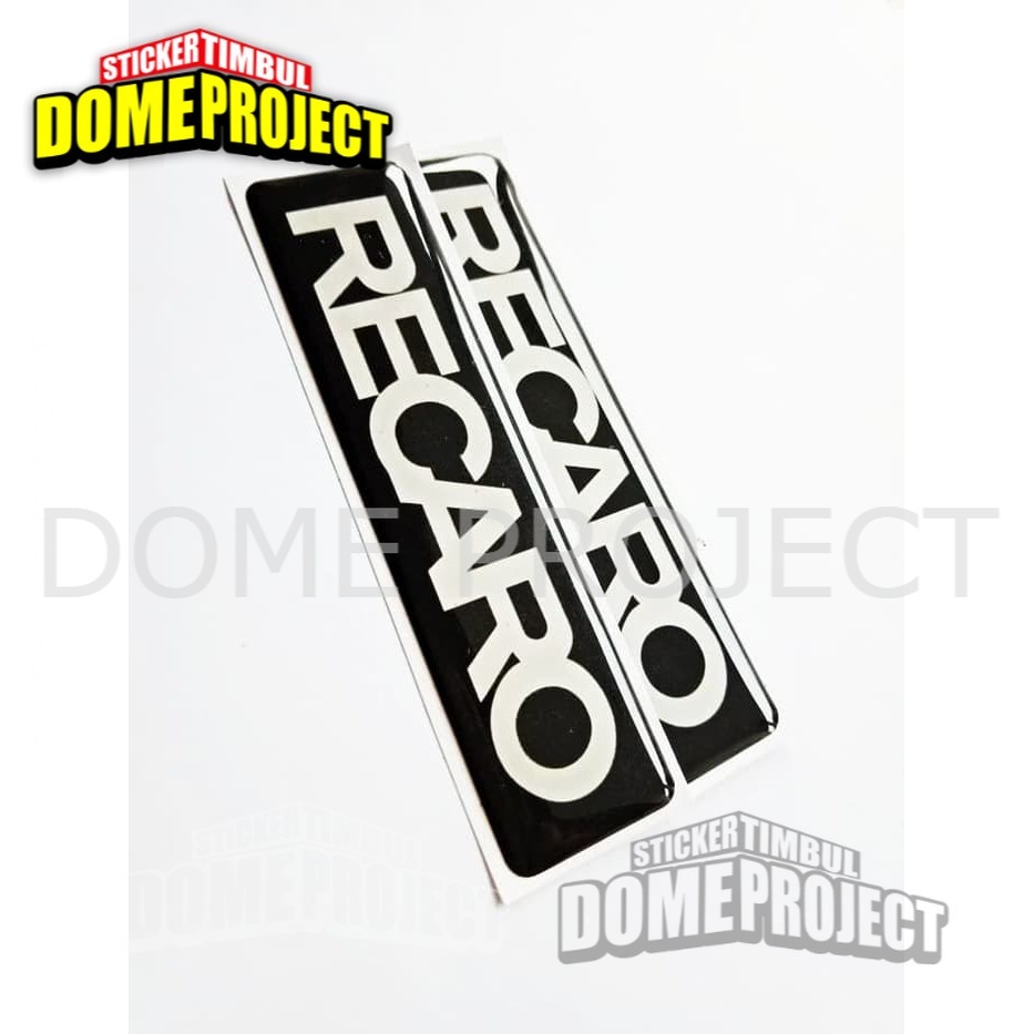 STIKER MOTOR EMBLEM RECARO STIKER RESIN TIMBUL LENTUR STICKER MOBIL AKSESORIS MOBIL