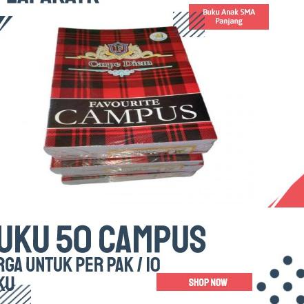 

Terjangkau - BUKU TULIS CAMPUS 50 LEMBAR PANJANG per pack
