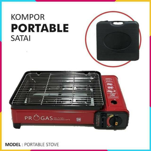 Kompor Berbeque Grill Portable / Kompor Panggangan Sate Progas