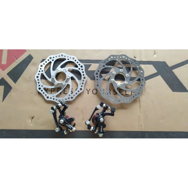 Disc Brake  DRAT Set Rem Cakram Set Sepeda Lipat MTB Minion. Rotor 160 mm.  ETERNA