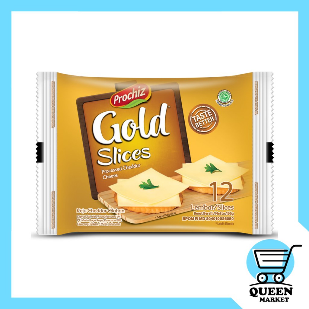 Jual Prochiz Keju Gold Slices Isi 12 Lembar Keju Cheddar Olahan ...