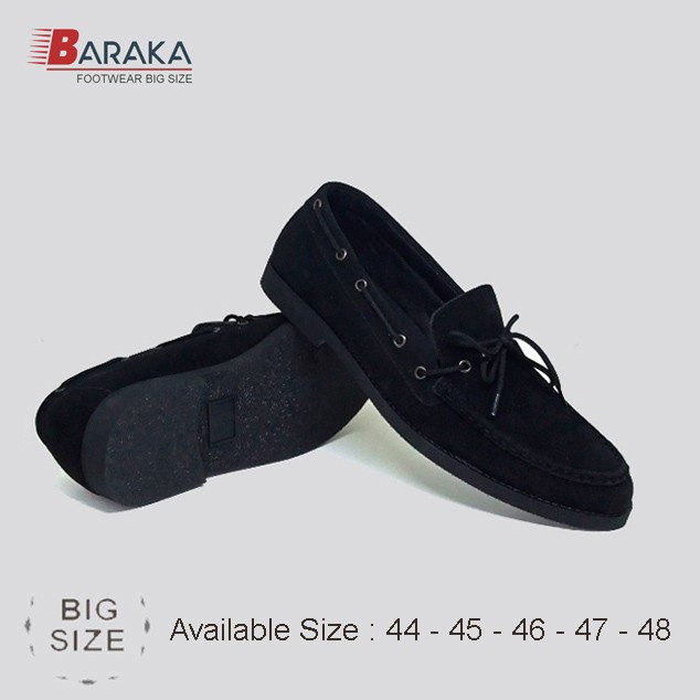 Sepatu Pria Loafers Ukuran Besar Jumbo Gede 44-45-46-47-48 Kulit Hitam Loafer Mokasin Formal - Sepatu Moccasin Pantofel Big Size BRK-X.07