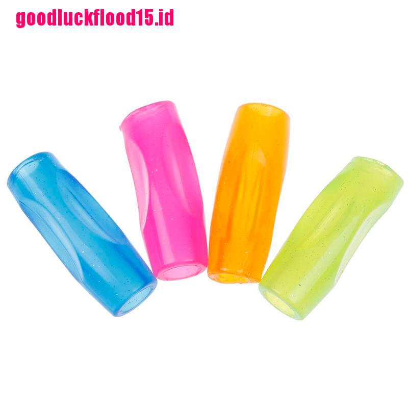 {LUCKID}4Pcs Pencil grip child kid handwriting aid tool soft rubber pen topper