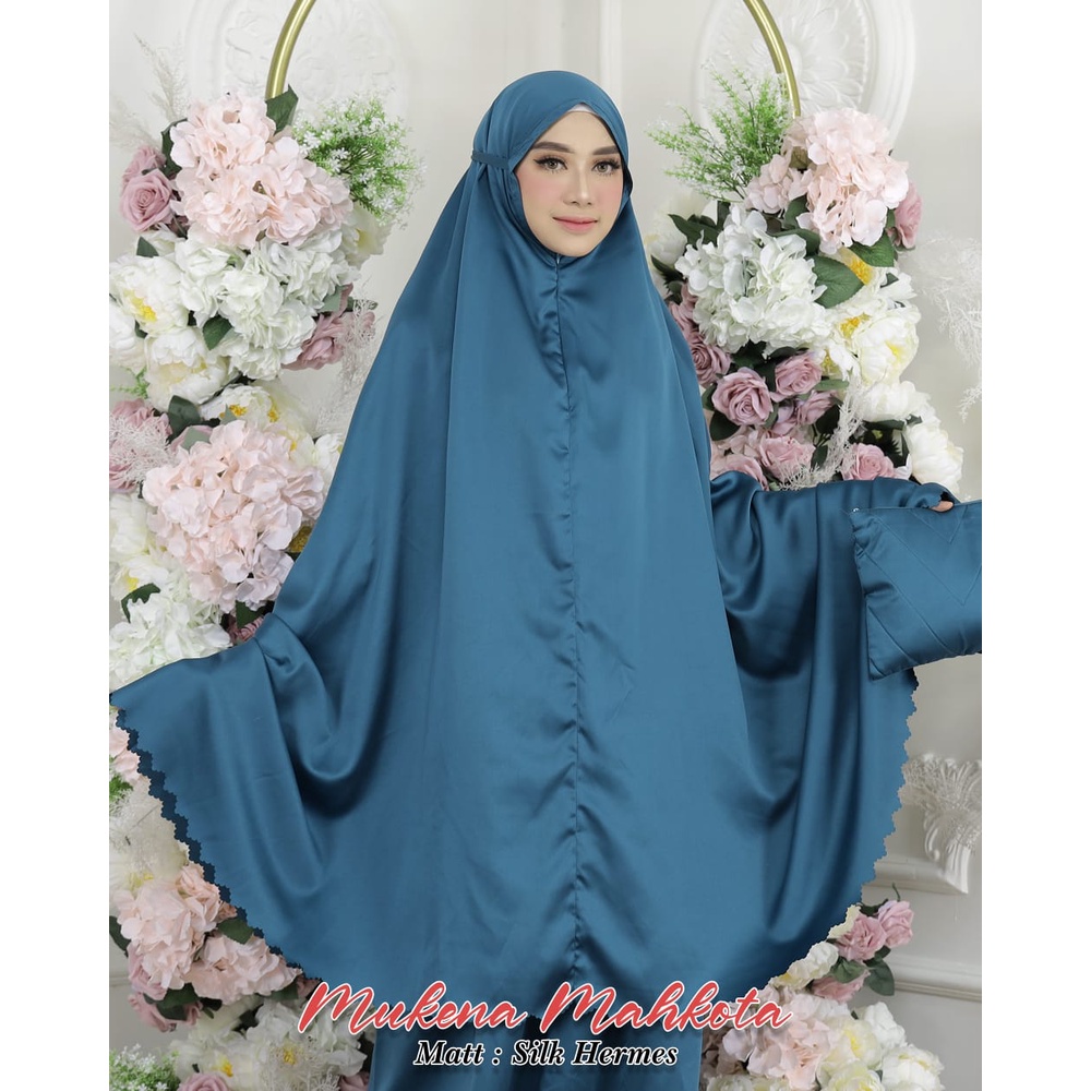 Mukena mahkota polos Premium Dewasa Jumbo Polos