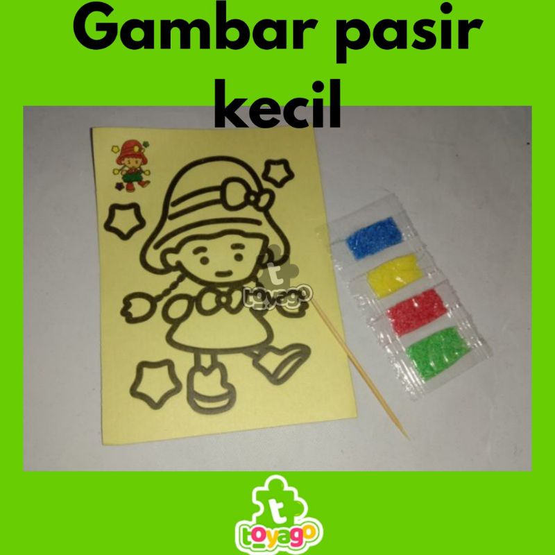 Lukis Pasir Kecil/Mewarnai Gambar Pasir 1 Pcs