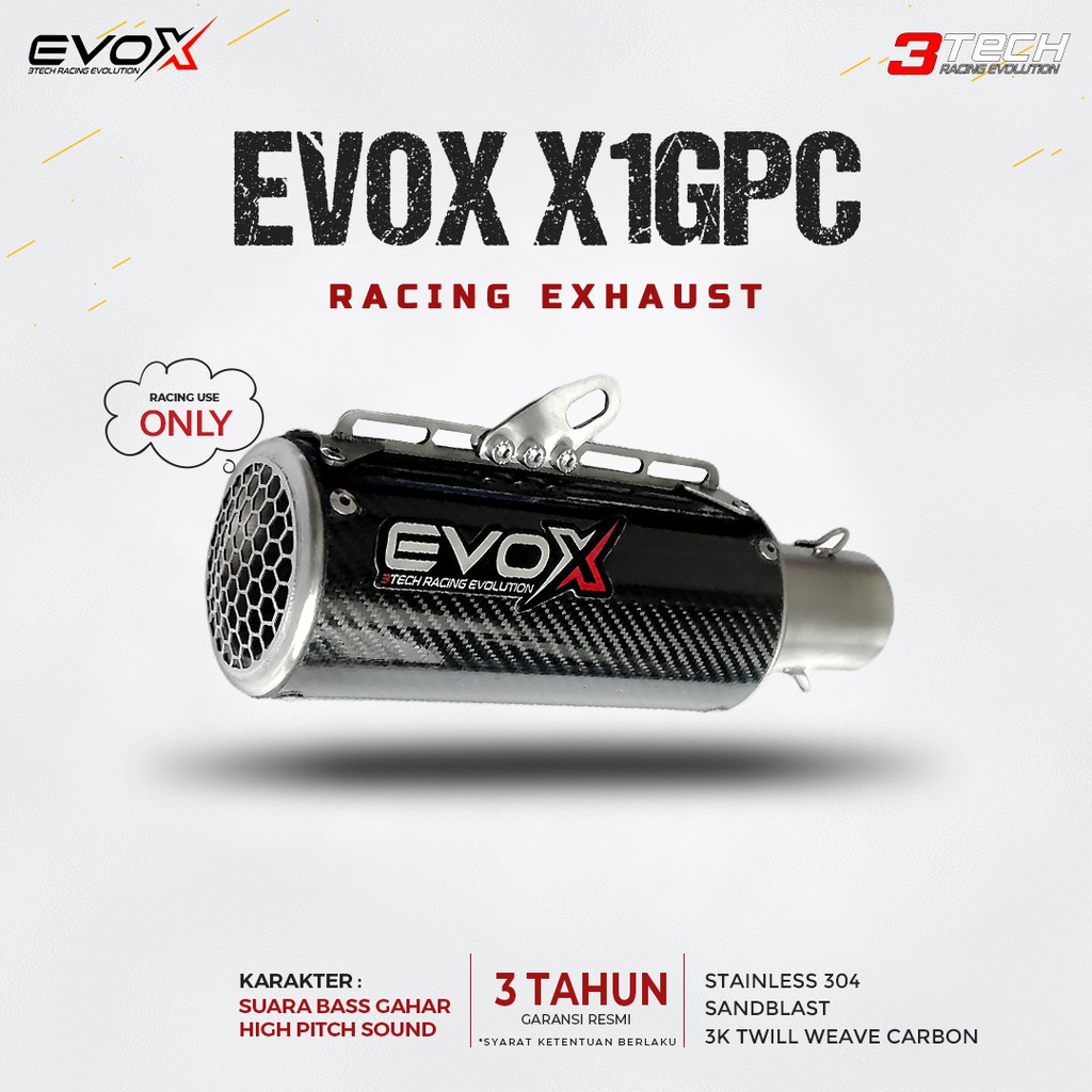 Knalpot MOTOR Racing EVOX X1 SERIES untuk Motor KAWASAKI ZX25R RACING USE ONLY Original