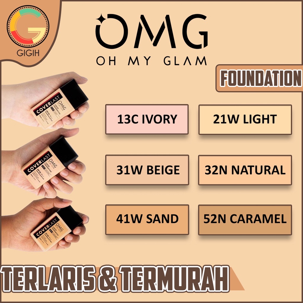 Jual Omg Liquid Foundation Coverlast Series New Shopee Indonesia