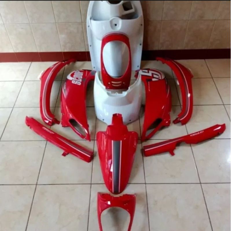 cover body#full set body halus#scoopy FI#honda scoopy th 2013-2016 warna merah