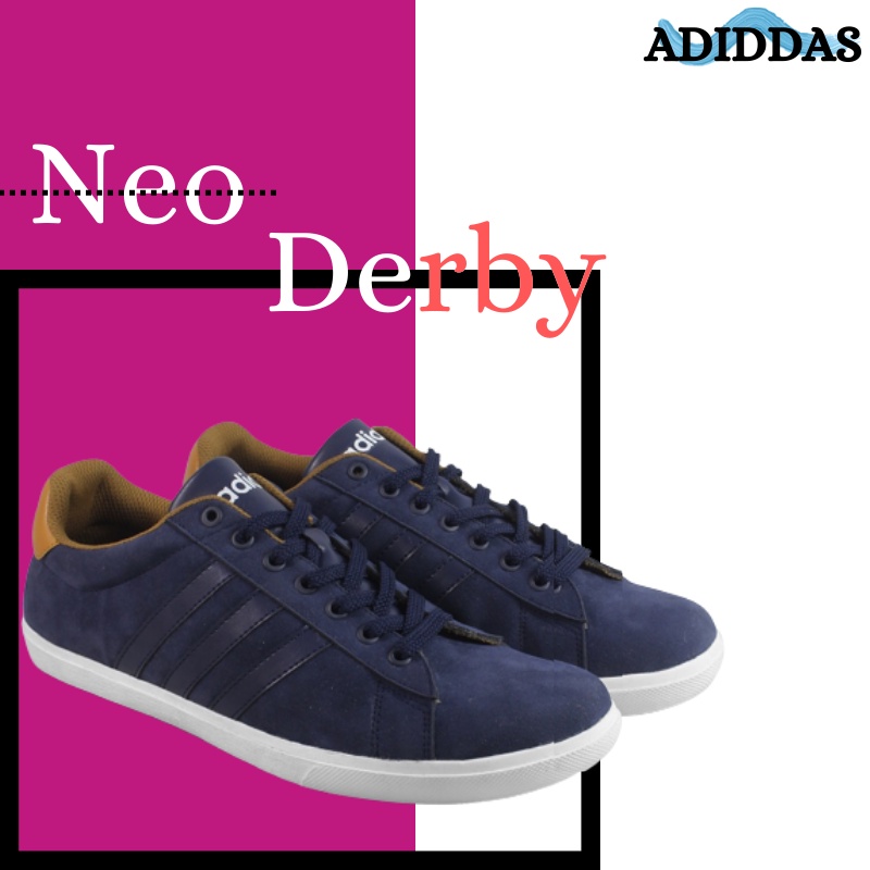 Sepatu Pria SportCasual Santai Adidas Neo Derby Cowo Wanita Sneakers