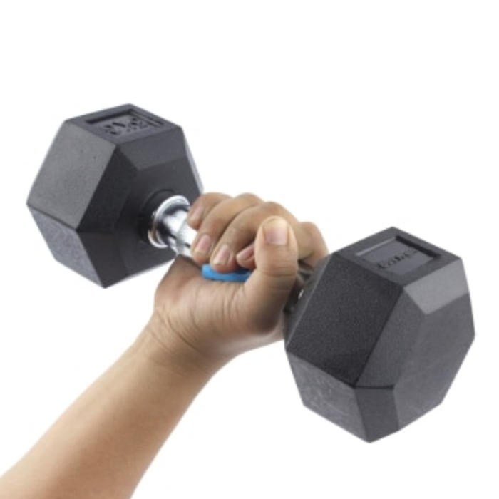 Berwyn Dumbbell Karet Hexagonal 5 Kg - Hitam