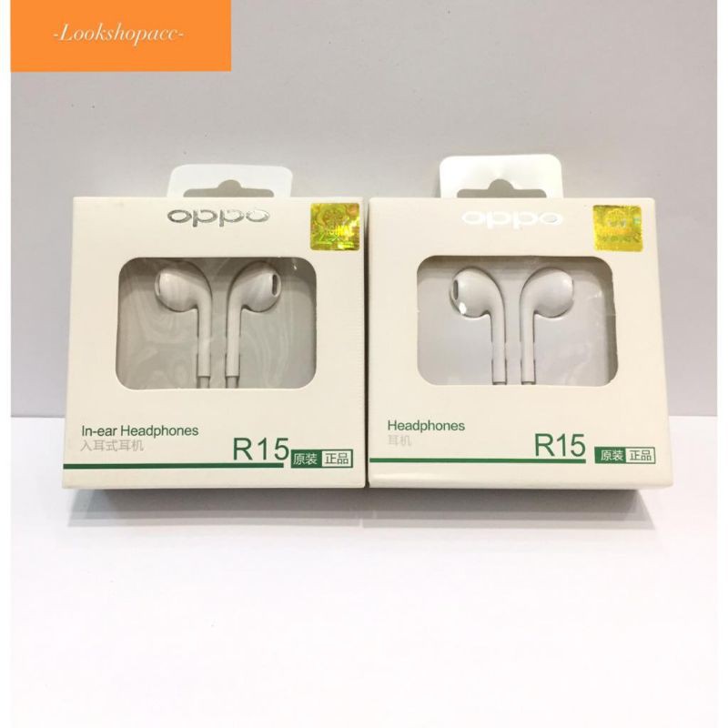 Earphone Oppo R15 / Handsfree Oppo / Earbuds Oppo / Oppo R15 Origibal