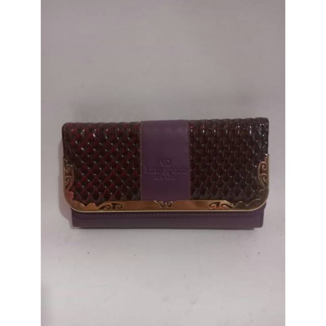 Dompet wanita panjang warna ungu elegan murah