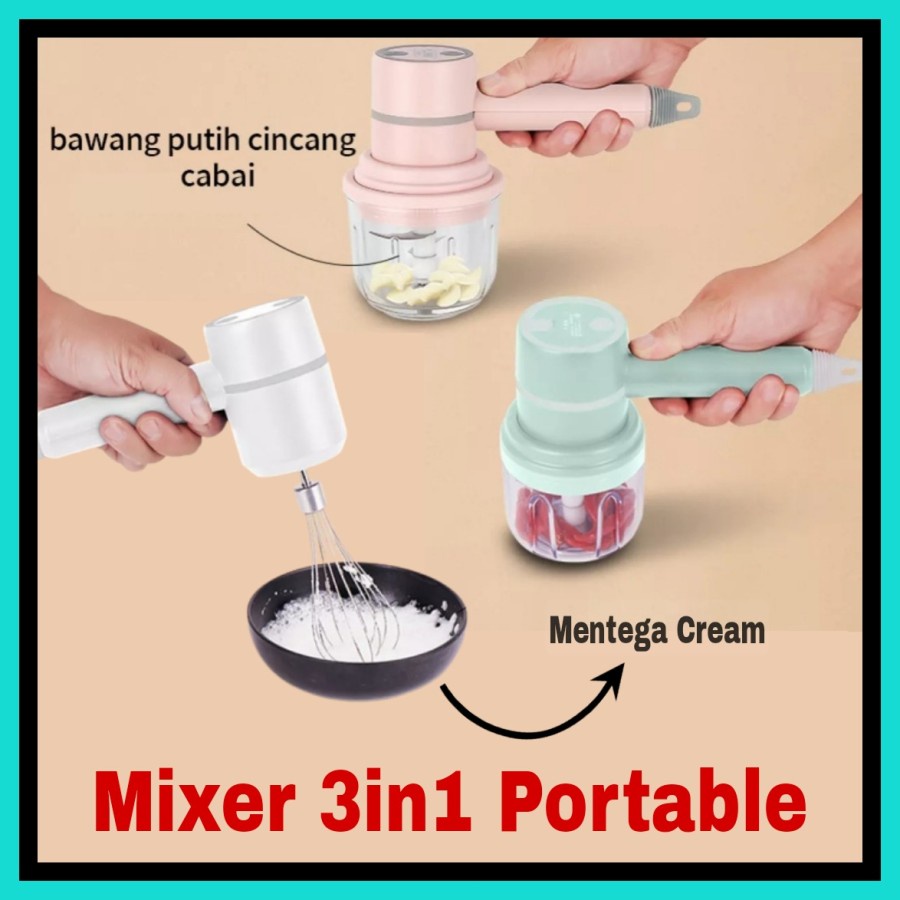 NA - Mini Chopper Usb Portable 3in1 Mixer Mini Electric Garlic MP31