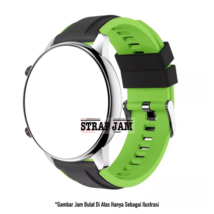 SSR Strap Haylou GS LS09A - Tali Jam 22mm Rubber Sporty Keren Buckle Silver