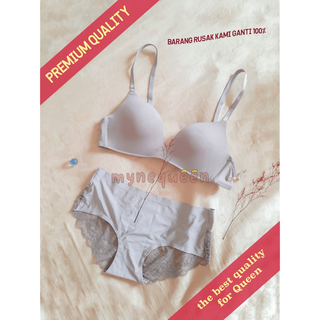 (BISA COD) PAKET HEMAT ALEXA BELI BRA DOWNEY FREE CD GEORGIA WARNA ABU