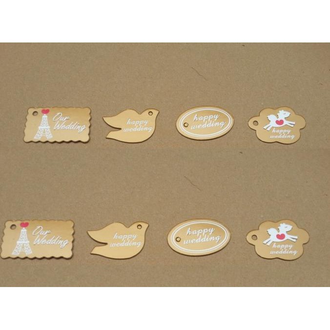 HAND TAG HAPPY WEDDING, HAND TAG SOUVENIR PERNIKAHAN, HAND TAG BAJU