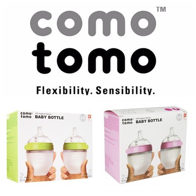 ComoTomo Twin 150ml - Como Tomo Baby Bottle 150 x 2 ( Green / Pink )