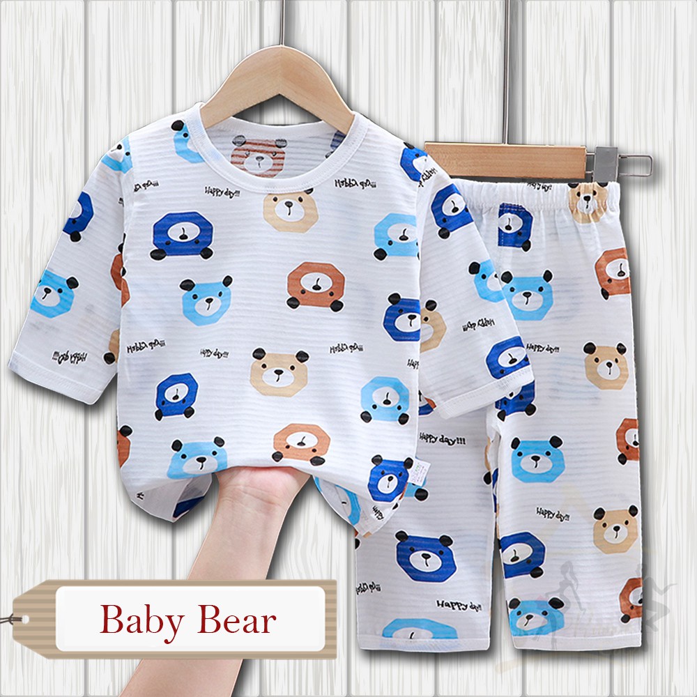 Setelan Baju Tidur Anak Size 90 usia  1 - 2 Tahun - Piyama Anak / Piyama Katun