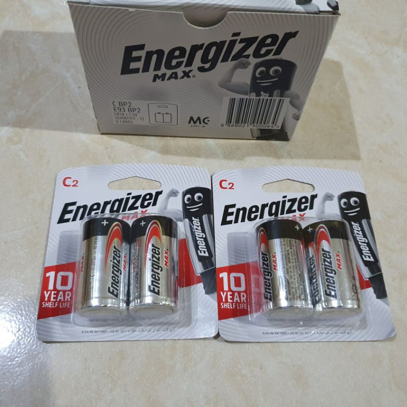 (Energizer) BATERAI/BATERAY/BATTERAI ENERGIZER BESAR DAN SEDANG TYPE C / D 1.5V PROMO (ENERGIZER)