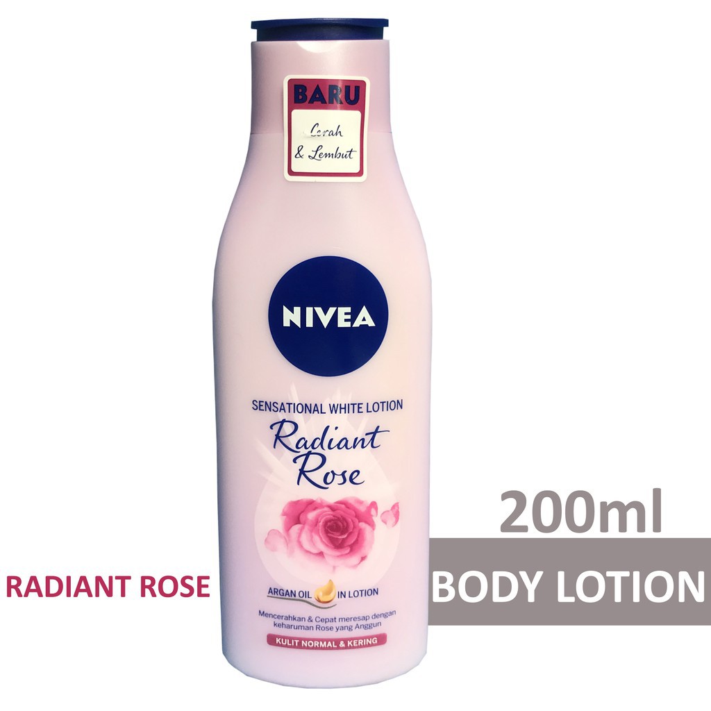 Nivea Sensational White Lotion Radiant Rose &amp; Argan Oil Lotion 200ml
