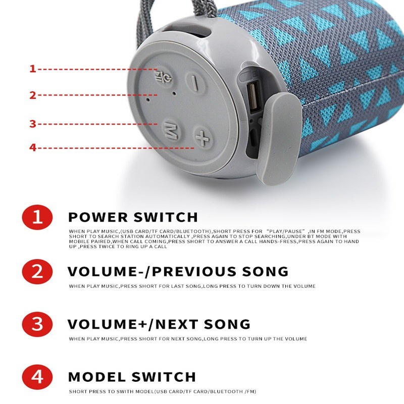 Speaker Bluetooh TG129 Wireless Speaker Mini Super Bass Speaker Radio Support Memory Bluetooh Radio Flasdisk
