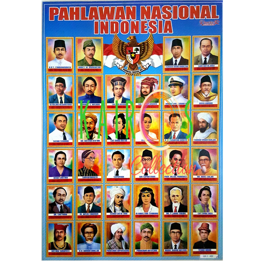 Poster Edukasi Anak Belajar Pahlawan Nasional Indonesia