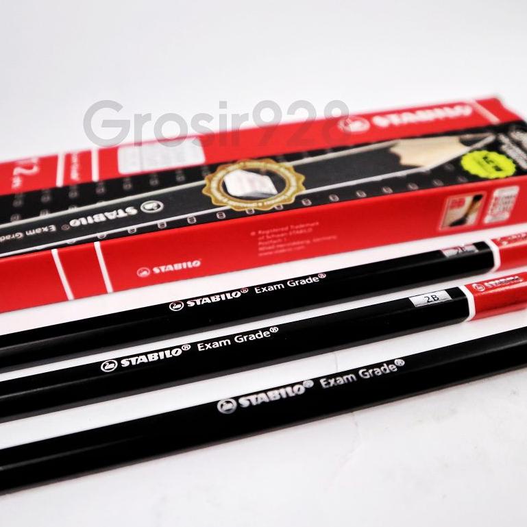 

BARU SPESIAL (Per 12) Pencil / Pensil Serut Stabilo Hitam Exam Grade 2B 3198 ⇋