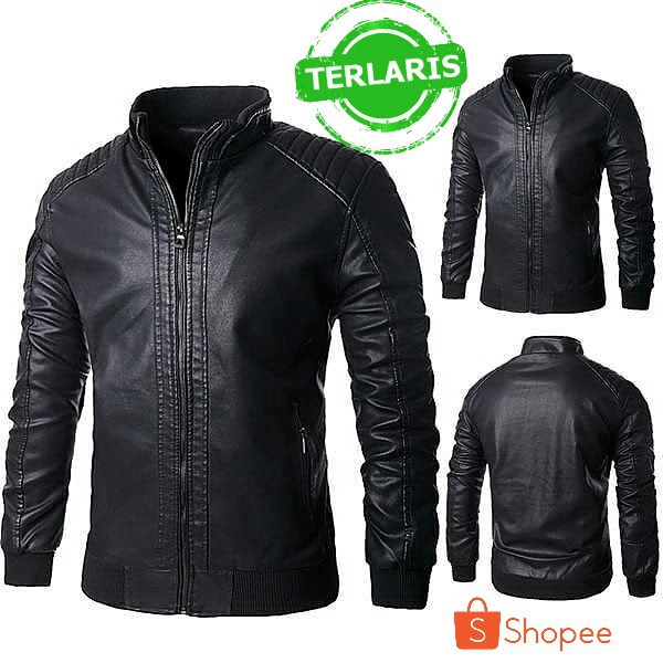 Grosir Jaket kulit pria asli domba Garut motor cowok laki-laki murah Garansi 200% kalau bukan kulit