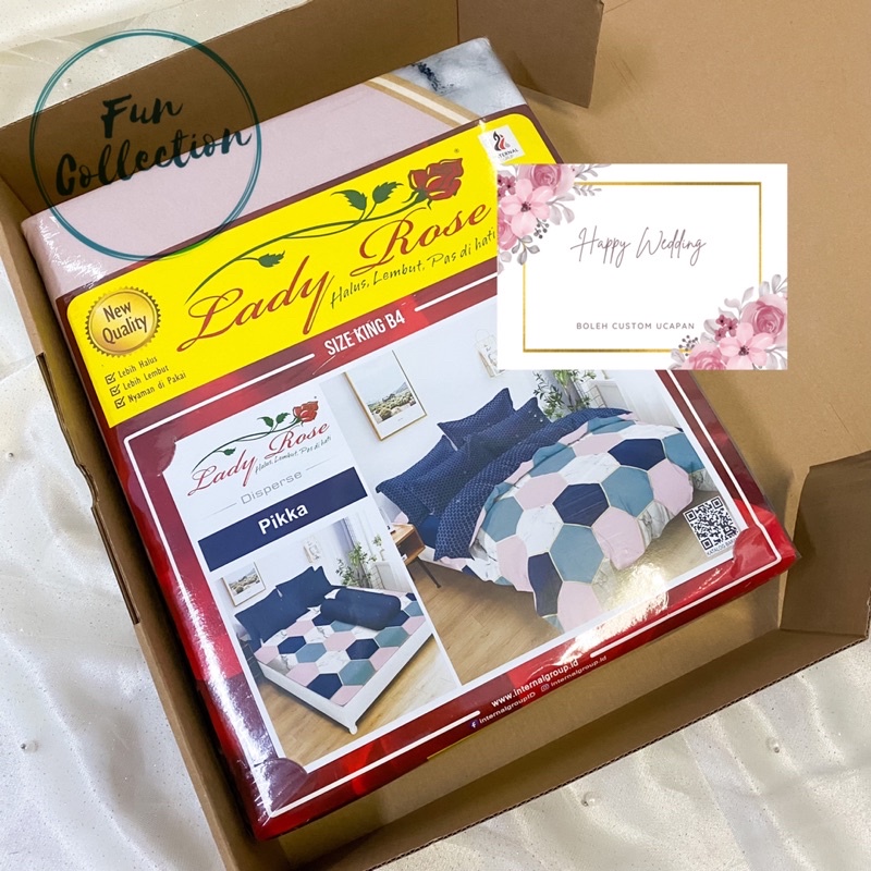 Hampers Sprei Lady Rose Prime / Gift set / Kado Pernikahan /Hadiah Pernikahan / Hampers Hadiah Nikah