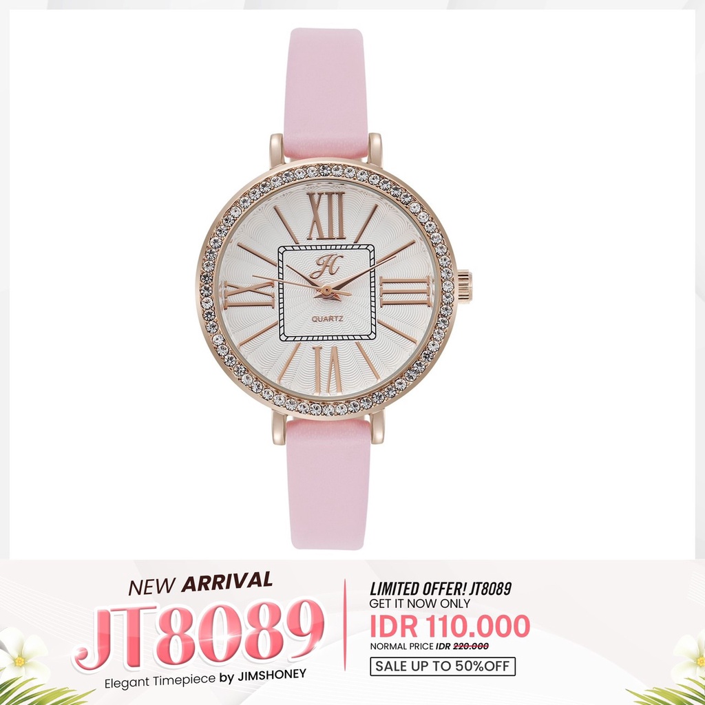 Jam Tangan Wanita Kulit Jims Honey Watch 8089 Arloji Import Original Jims Honey Include Sertifikat dan Box Exclusive