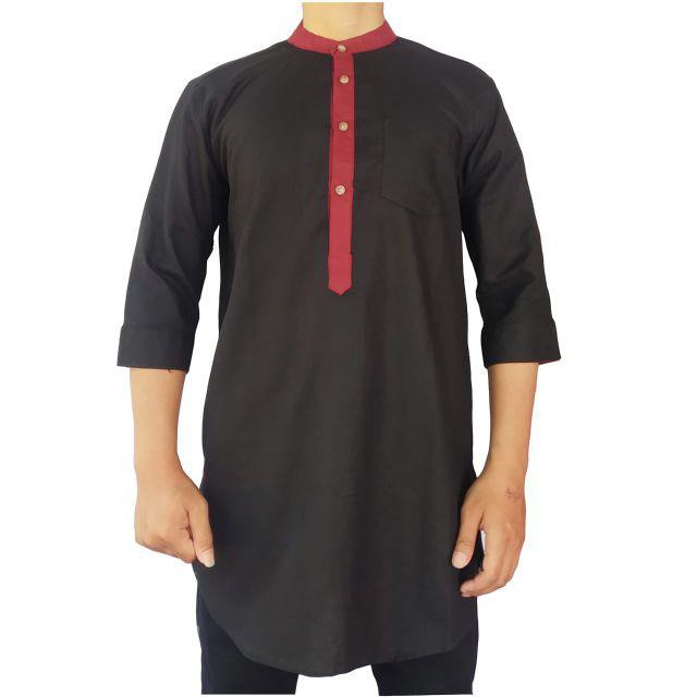 Baju  Koko  Pria Kurta  Pakistan Reglan Lengan 3 4 Oxford   Baju  Koko  Pria Kurta  Pakistan Reglan Lengan 3 4 Oxford