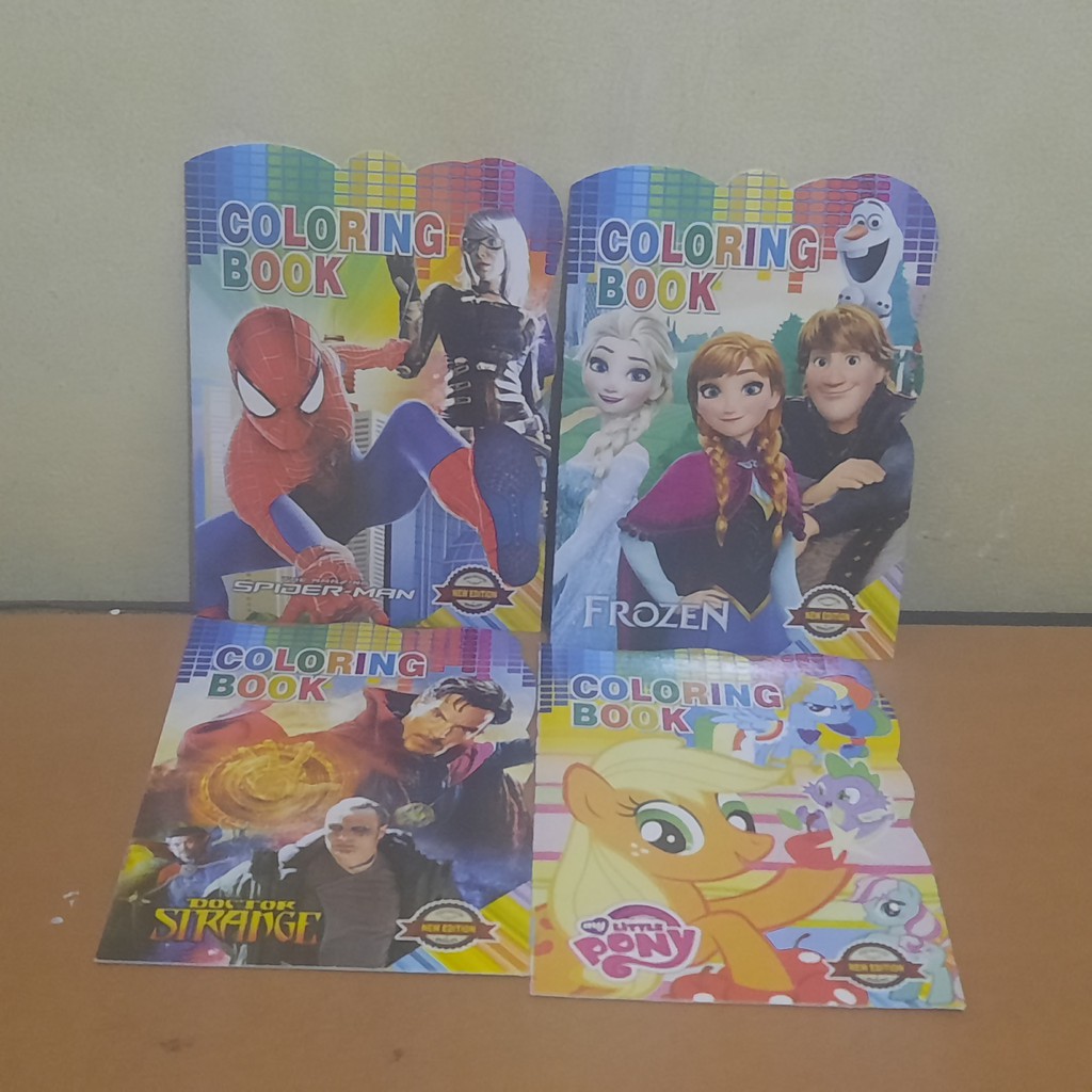 

Buku Mewarnai Boxy Pond 202 Little Pony, Frozen, Spider Man, Doctor Strange