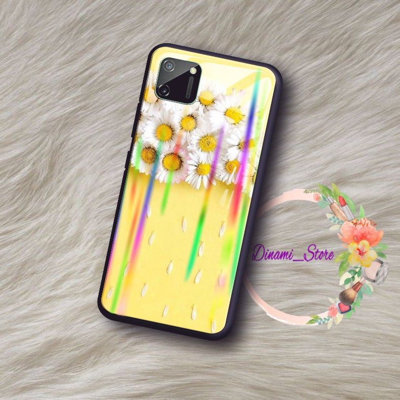 back case glass aurora Flower Realme C1 C2 C3 U1 2 2 Pro 3 Pro 5 5i 5s Pro 6 Pro X Xt C11 C15 DST271
