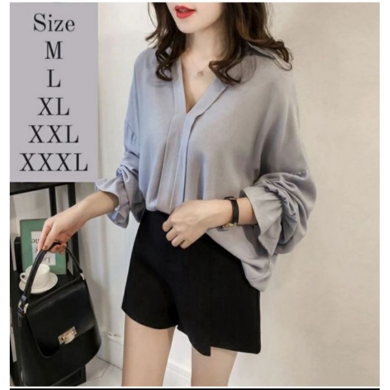 Kayoung Blouse - Size S M XL XXL 3XL 5L - Blouse Wanita Jumbo - Atasan Wanita Jumbo