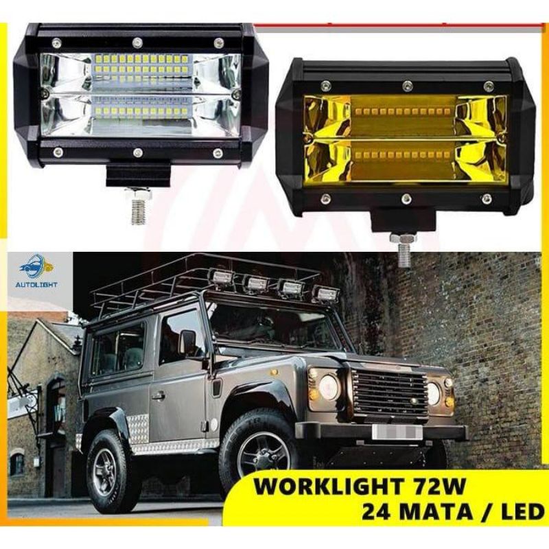 LAMPU TEMBAK SOROT LED BAR CREE CWL 24 MATA LED 72WATT LAMPU LED MOBIL&amp; MOTOR