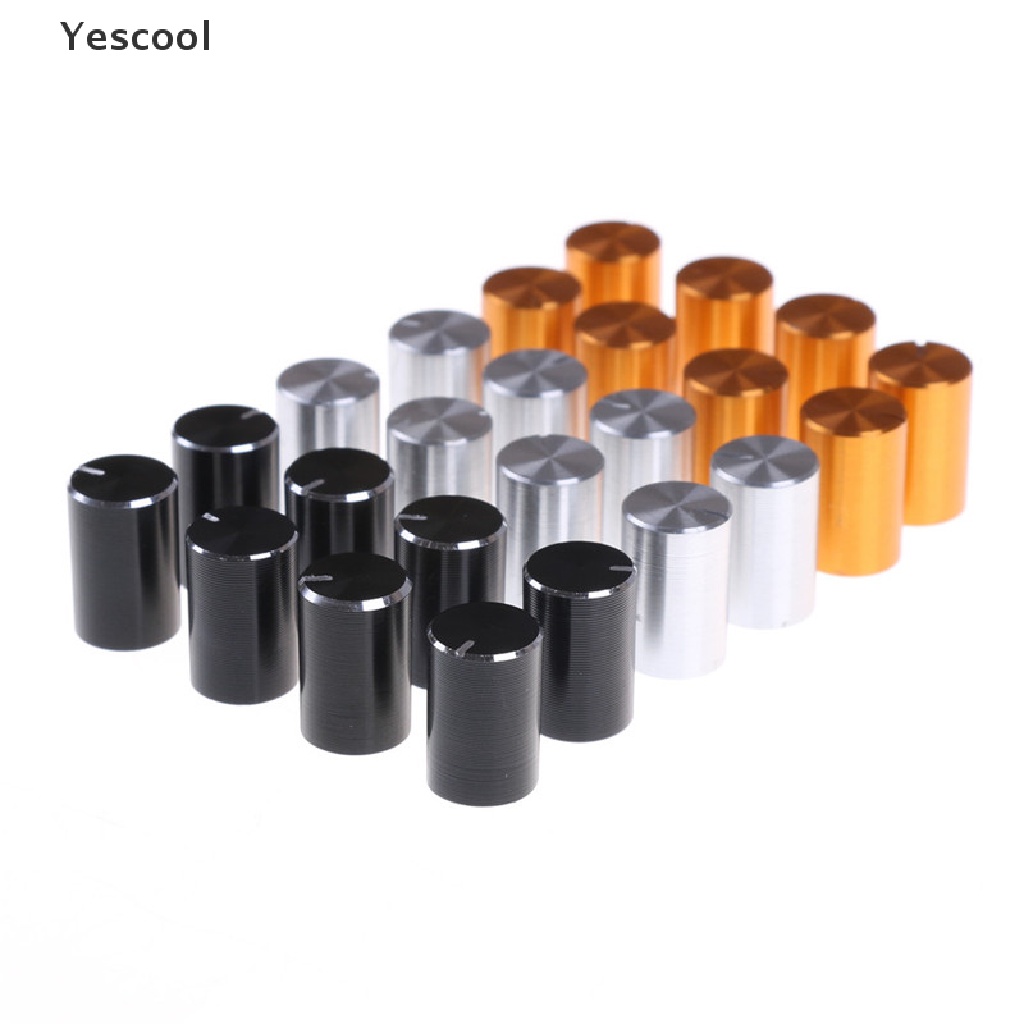 Yescool 8pcs Knob Kontrol Volume Potentiometer Bahan Aluminum Diameter 6mm 10x15mm