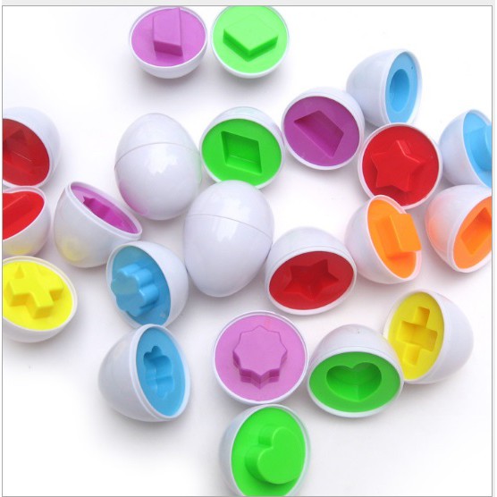 [LOGU] Egg Shape Puzzle, Jigsaw Geometri, Mencocokan