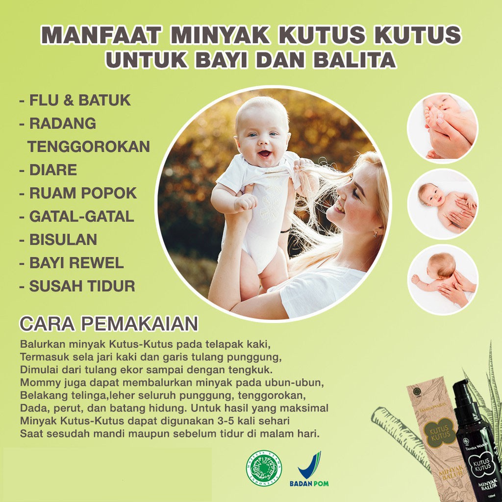 BELI 2 GRATIS 1 MINYAK BALUR KUTUS KUTUS 100ml 100% ORIGINAL