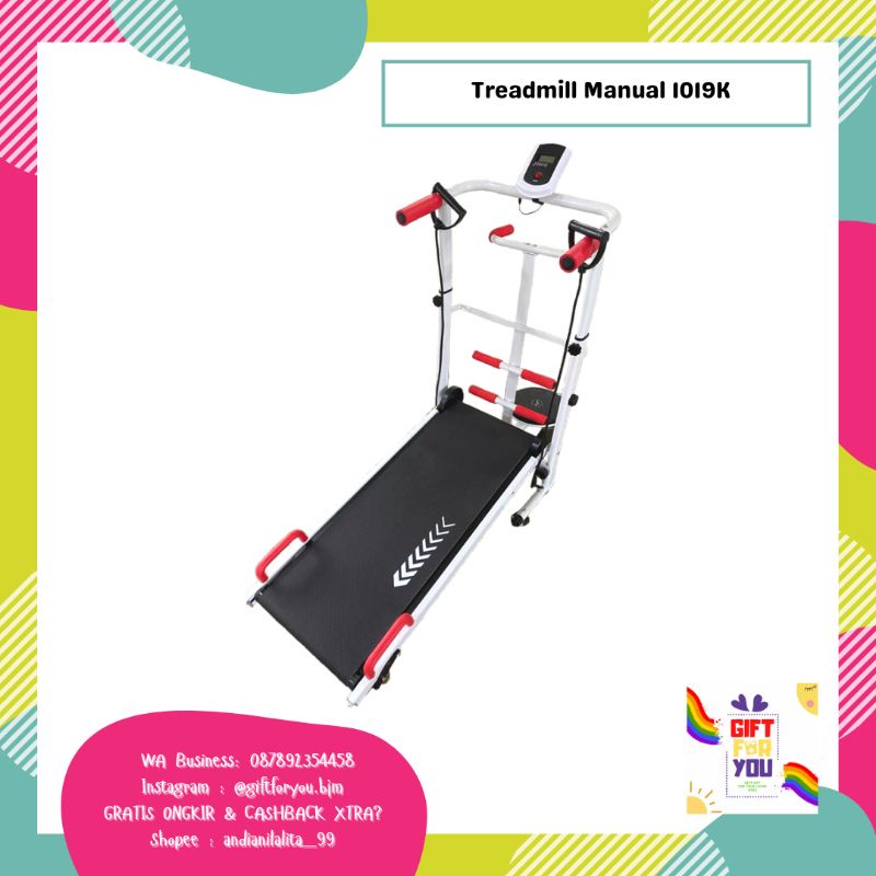 GIFT FOR YOU BANJARMASIN - TREADMILL MANUAL 1019K / Alat Fitness / Alat Kesehatan / Treadmill Manual