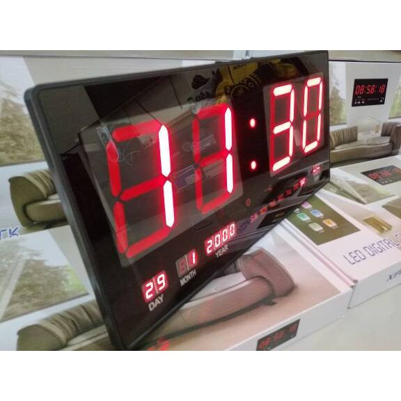 Jam Dinding Digital LED Meja LED Clock 4622-1 Merah