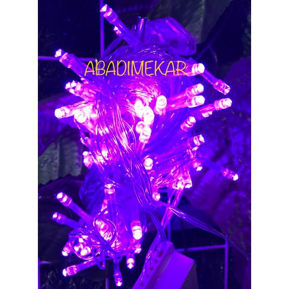 LAMPU LED NATAL /LAMPU HIAS/DEKORASI/WARNA UNGU+COLOKAN SAMBUNGAN 005