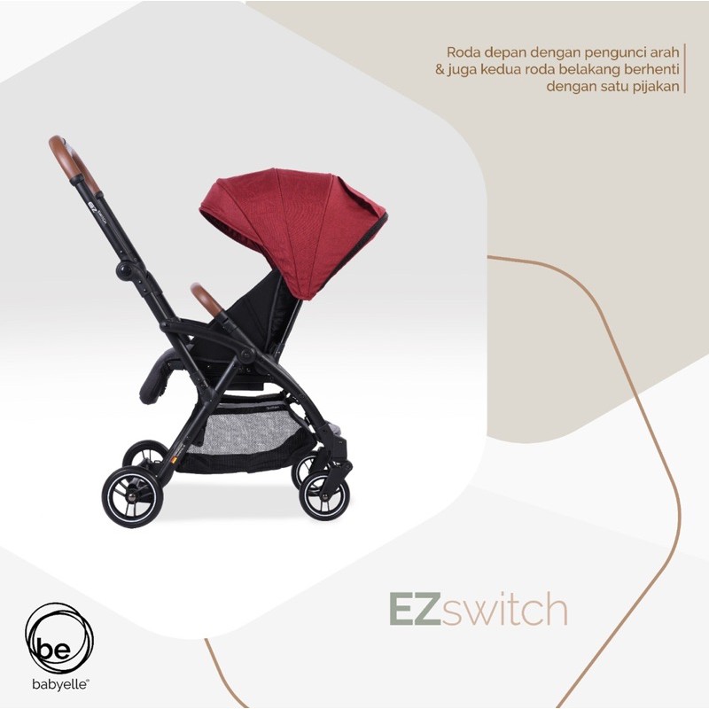 Makassar - Stroller Kereta Dorong Bayi BABYELLE EZ SWITCH S523 RS Reversible Hadap Ibu