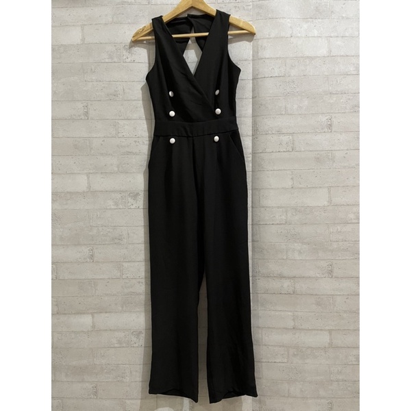 Import Black Jumpsuit Backless