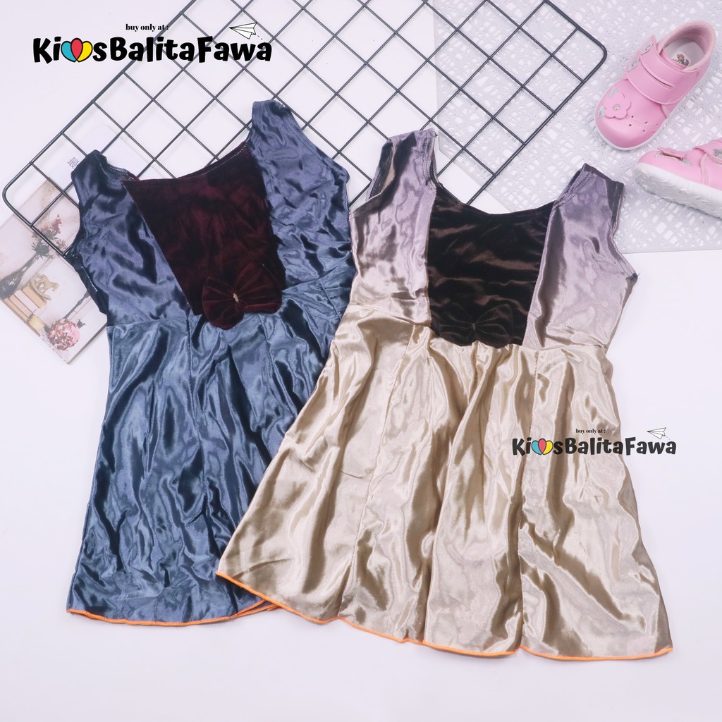 [BLUDRU] Dress Clairine uk Bayi - 3 Tahun / Baju Anak Perempuan Premium Murah Polos Yukensi Adem