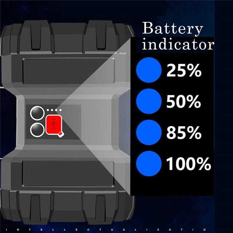 IDN TOOLS - Litwod Senter LED Flashlight USB Recharge XHP70 + 45 SMD LED - W845