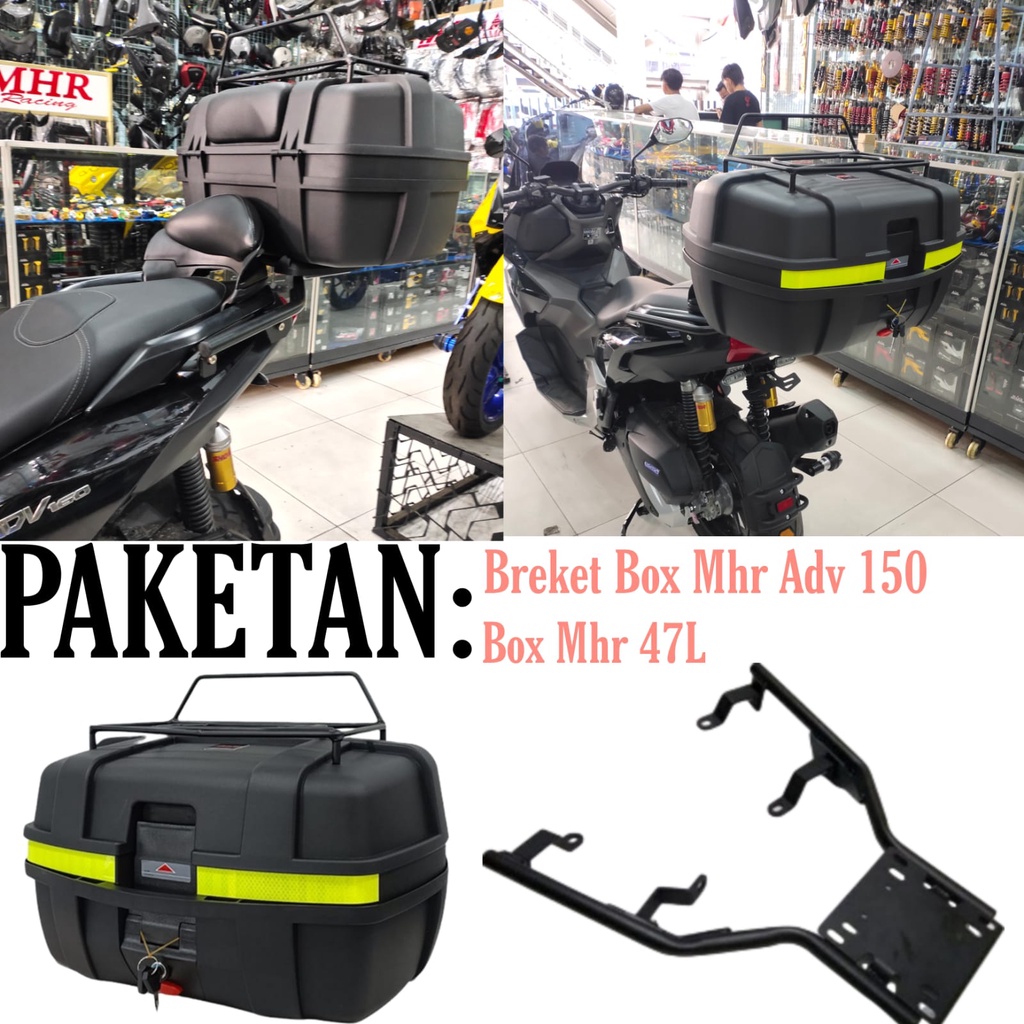 Paketan Box Motor Box Belakang Motor Honda All New ADV-150 / ADV-160 Box 47L + Bracket Box Honda ADV