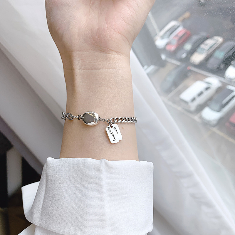 [Ready Stock]Luck Bracelet Female Korean Style Silver Personality