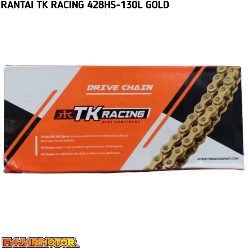 TK RACING RANTAI 428 HS 130L GOLD CB150R  TIGER MEGAPRO VIXION SATRIAFU JUPITER SUPRA