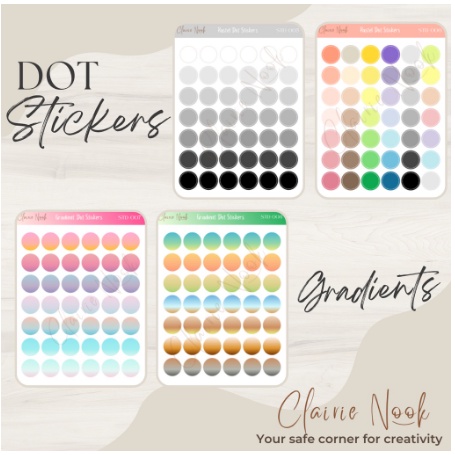 

Sticker Label Dot Warna Warni / Stiker Bulat / Stiker Warna / dekorasi