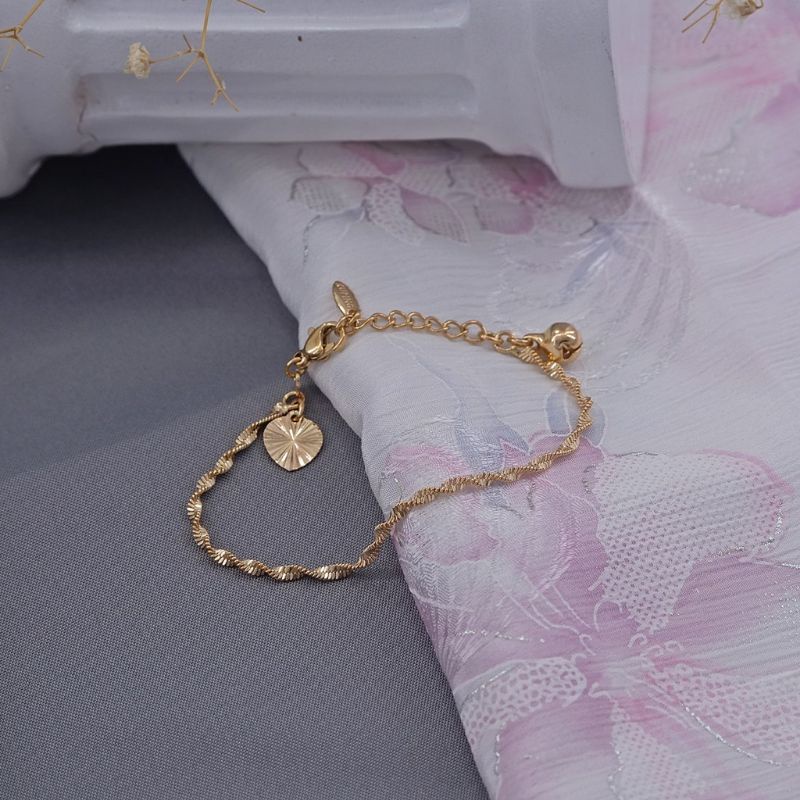 Gelang Rantai Ulir Gelang Titanium Wanita Anti Karat, jamin 100% kualitas nya, COD Gratis